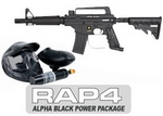 US Army Alpha Black Tactical (with MODS) Paintball Marker and El
