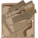 Cross Draw Pistol Holster (Left Hand - Small) (Desert Camo)