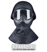 Eye Tactical Helmet with Mask and Drape Black