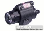 Quick Detachable Tactical Flashlight with Laser Combo for Tippma