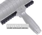US Army Alpha Black 20mm Rail (with Mounting Screws)