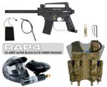 US Army Alpha Black Paintball Marker with Electronic Trigger Eli US Army Alpha Black Paintball Marker with Electronic Trigger Eli