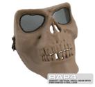 RAP4 Airsoft Tactical Skull Mask with Perforated Steel Lens (Tan