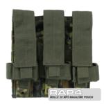 MOLLE 3X MP5 Magazine Pouch for Tactical Vest (German Flecktarn)