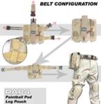 Paintball Pod Leg Pouch 3x (Woodland)